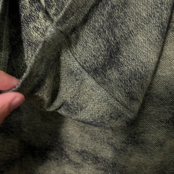 John Varvatos Antone Overdye Jaquard Hoodie, Army Green, size M - Picture 12 of 13